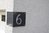 ECK Hausnummer Nummerschild Edelstahl Höhe 30 cm EINSTELLIG