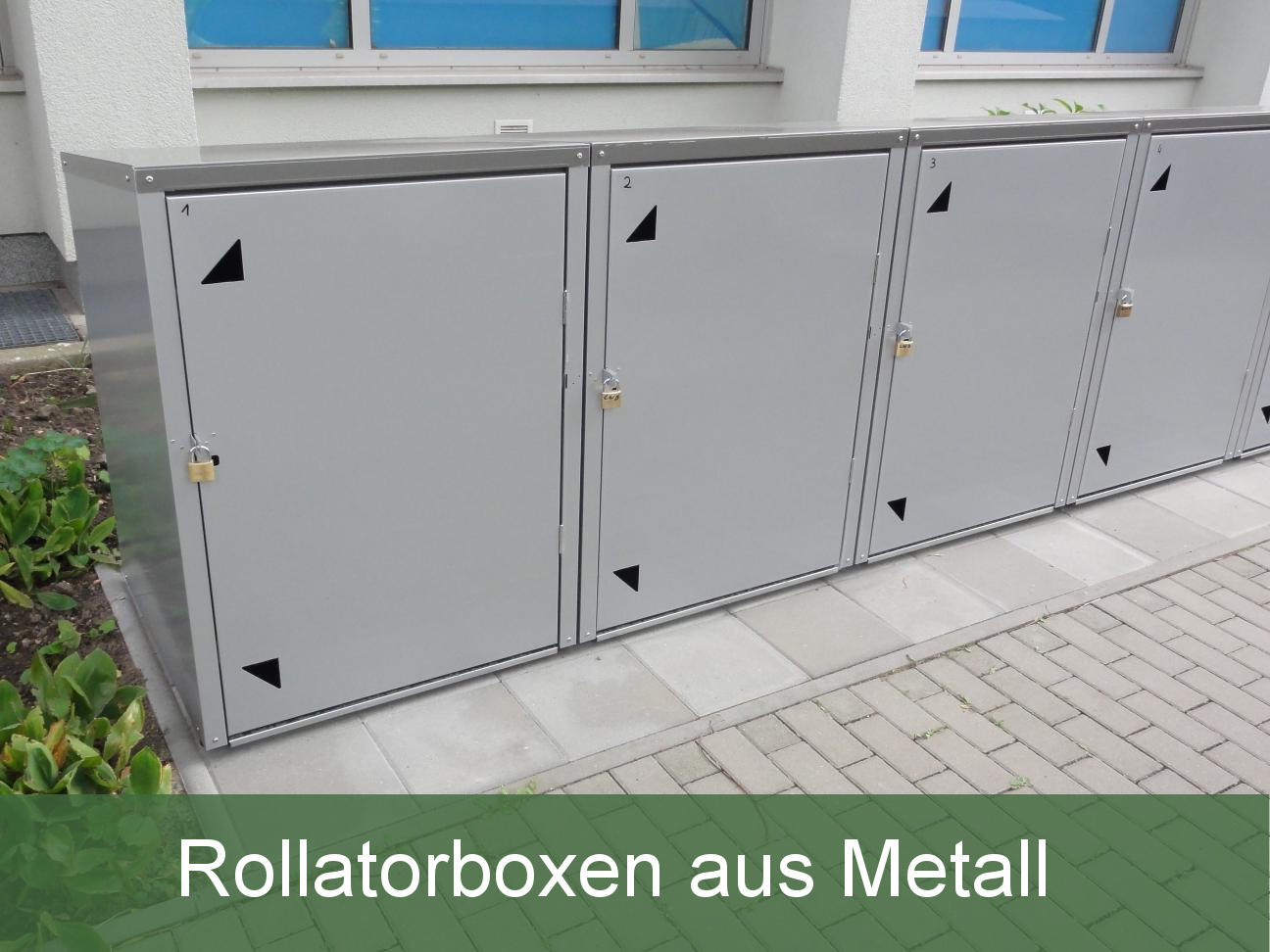Rollatorbox_Rollatorgarage_Metall_Gehhilfe_Unterstand